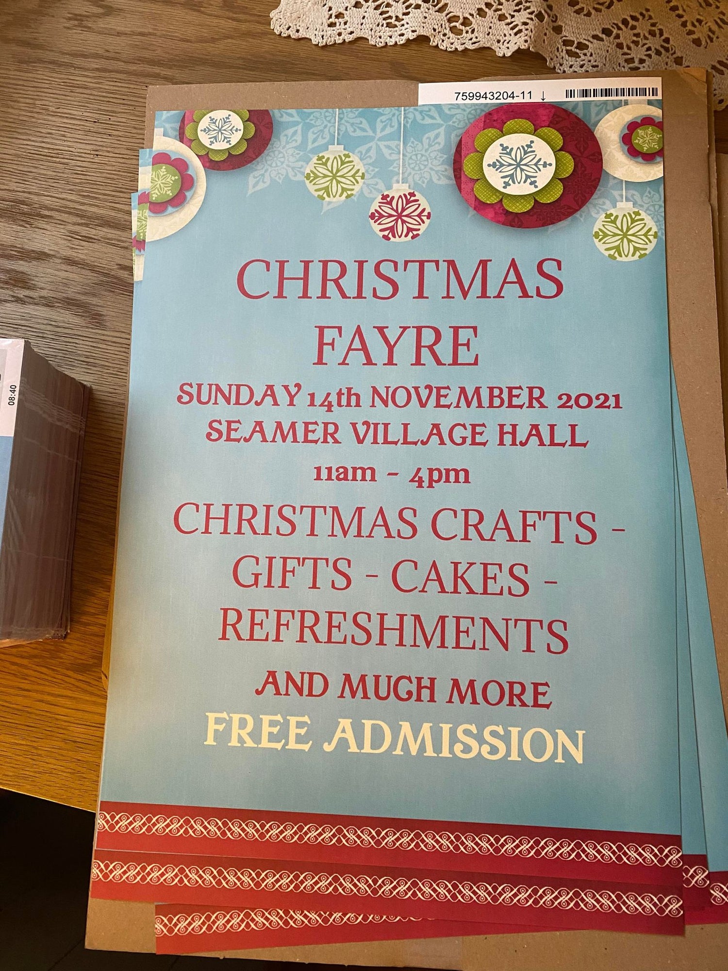 Seamer Village Hall Christmas Fayre