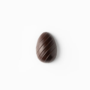 Small Easter egg in Milk, Dark, or White chocolate, customisable with personal message, by Crofts Chocolates