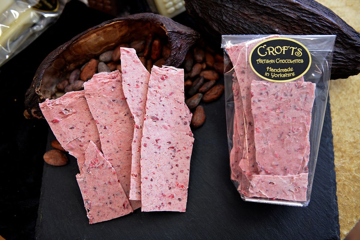 Raspberry Shards by Crofts Chocolates